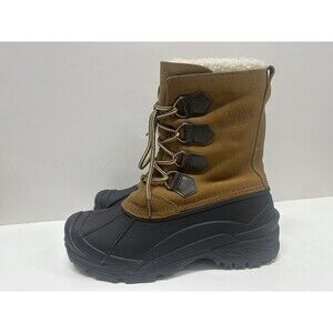 Totes Vermont men size 9 M winter boots brown suede upper and man made materials